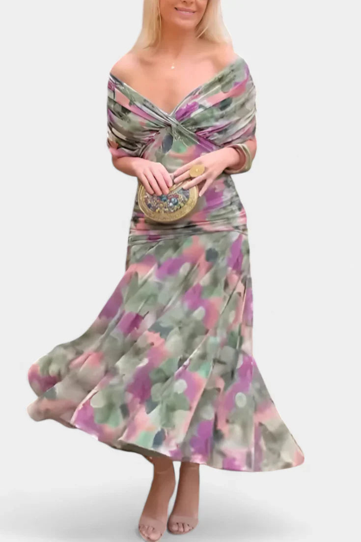Althéa | Robe midi en tulle à encolure en V