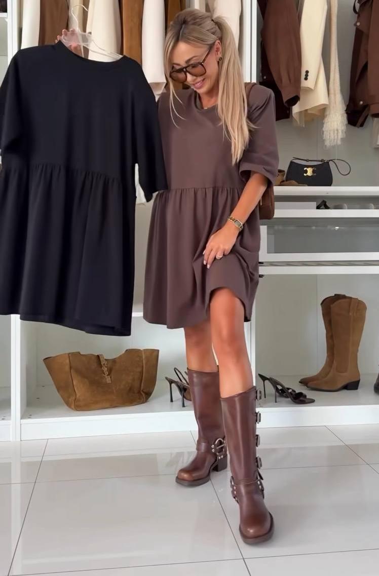 Lorraine | Mini-robe à smocks ample