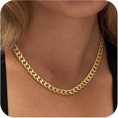 Collier à maillons dorés