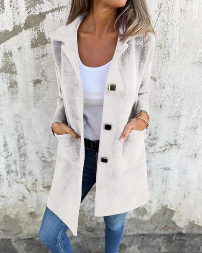 Cassandre | Manteau en velours de longueur moyenne