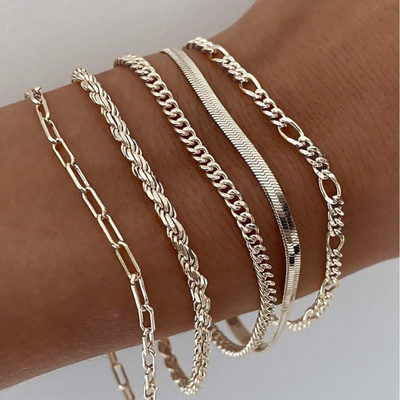 Ensemble de bracelets dorés