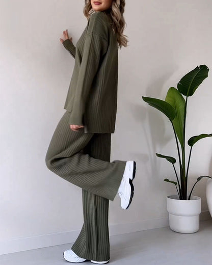 Sévérina | Ensemble côtelé d’intérieur élégant et confortable