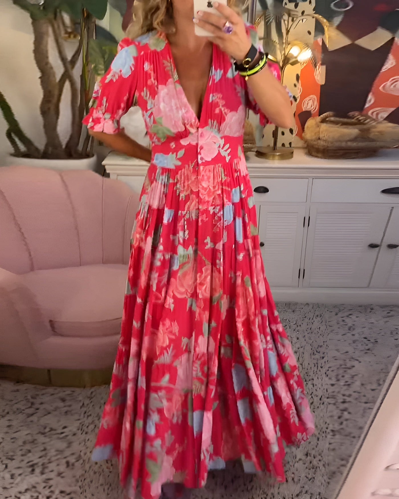 Joséphine | Robe fleurie légère, parfaite pour l’été