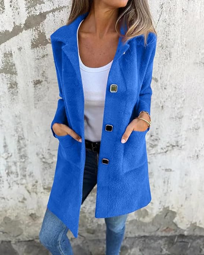 Cassandre | Manteau en velours de longueur moyenne