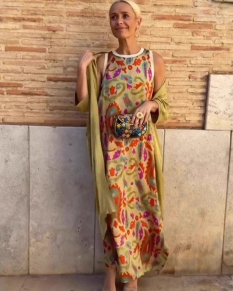 Gaëlle | Robe maxi avec châle assorti