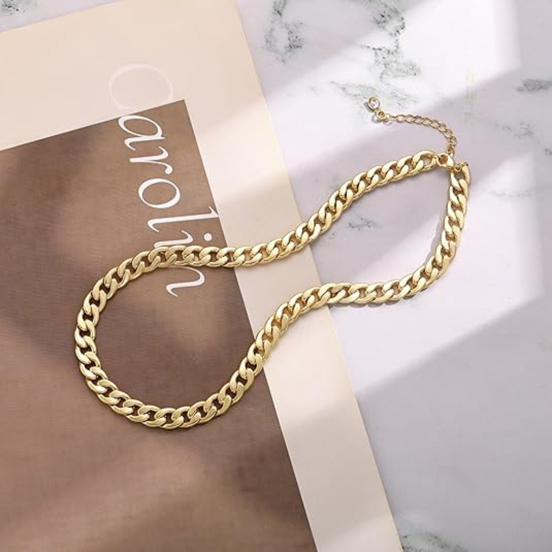 Collier à maillons dorés
