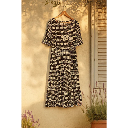 Magali | Robe midi à pois au charme rétro