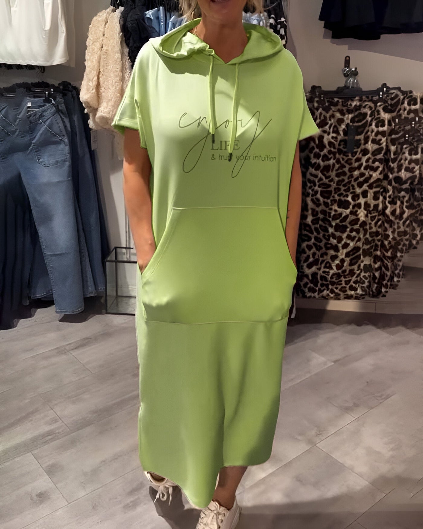 Sandrine | Robe sweat à capuche
