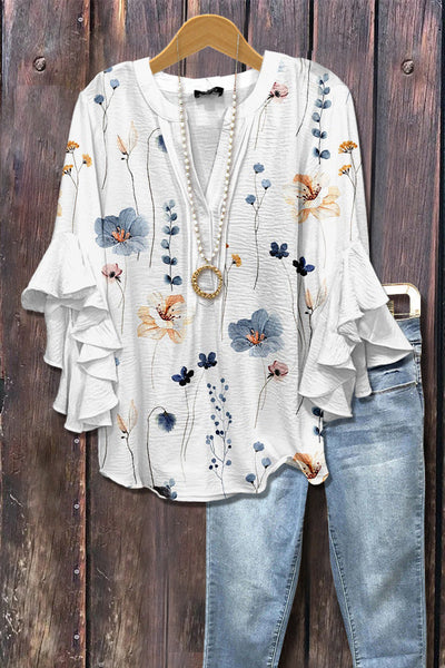 Viviane | Blouse fluide aux motifs botaniques