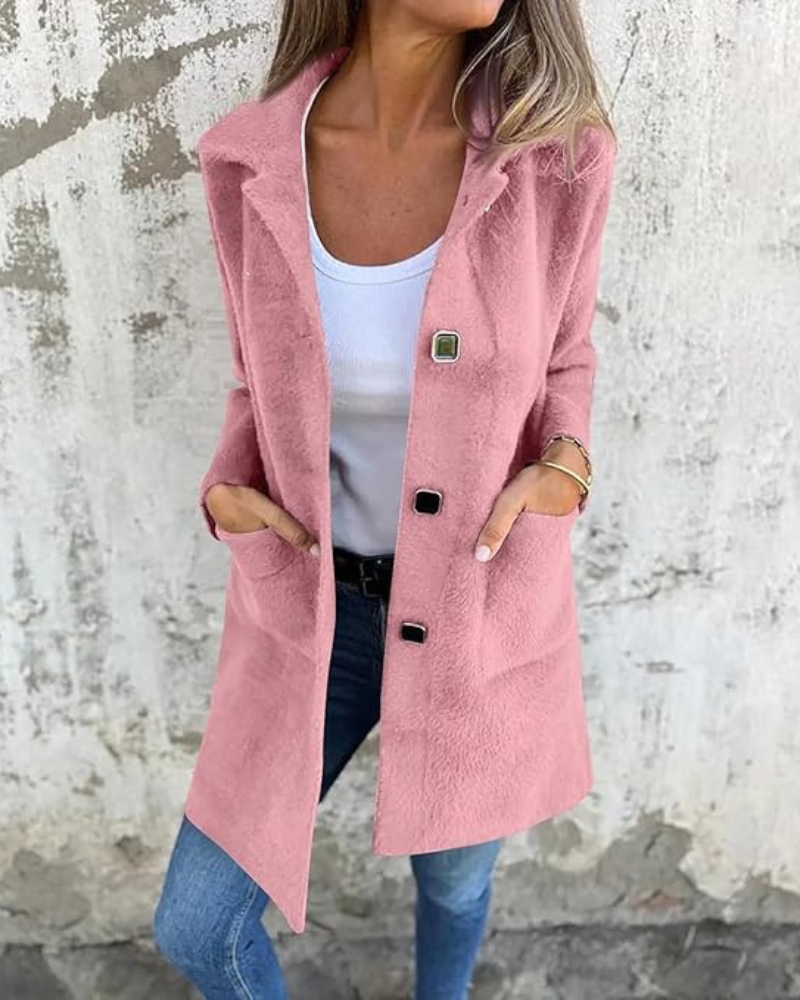Cassandre | Manteau en velours de longueur moyenne