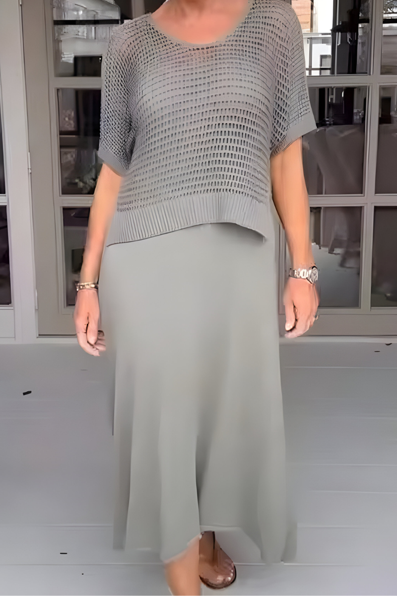Blandine | Robe d’été maille & jupe fluide