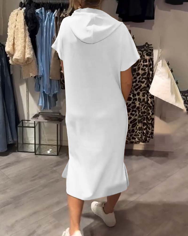 Sandrine | Robe sweat à capuche