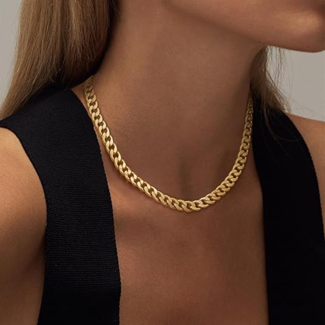 Collier à maillons dorés