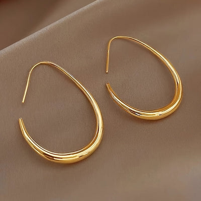 Boucles d’oreilles goutte dorées
