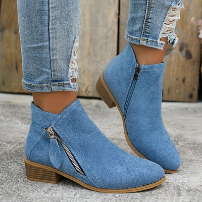 Ivonne | Bottines décontractées avec fermeture éclair latérale