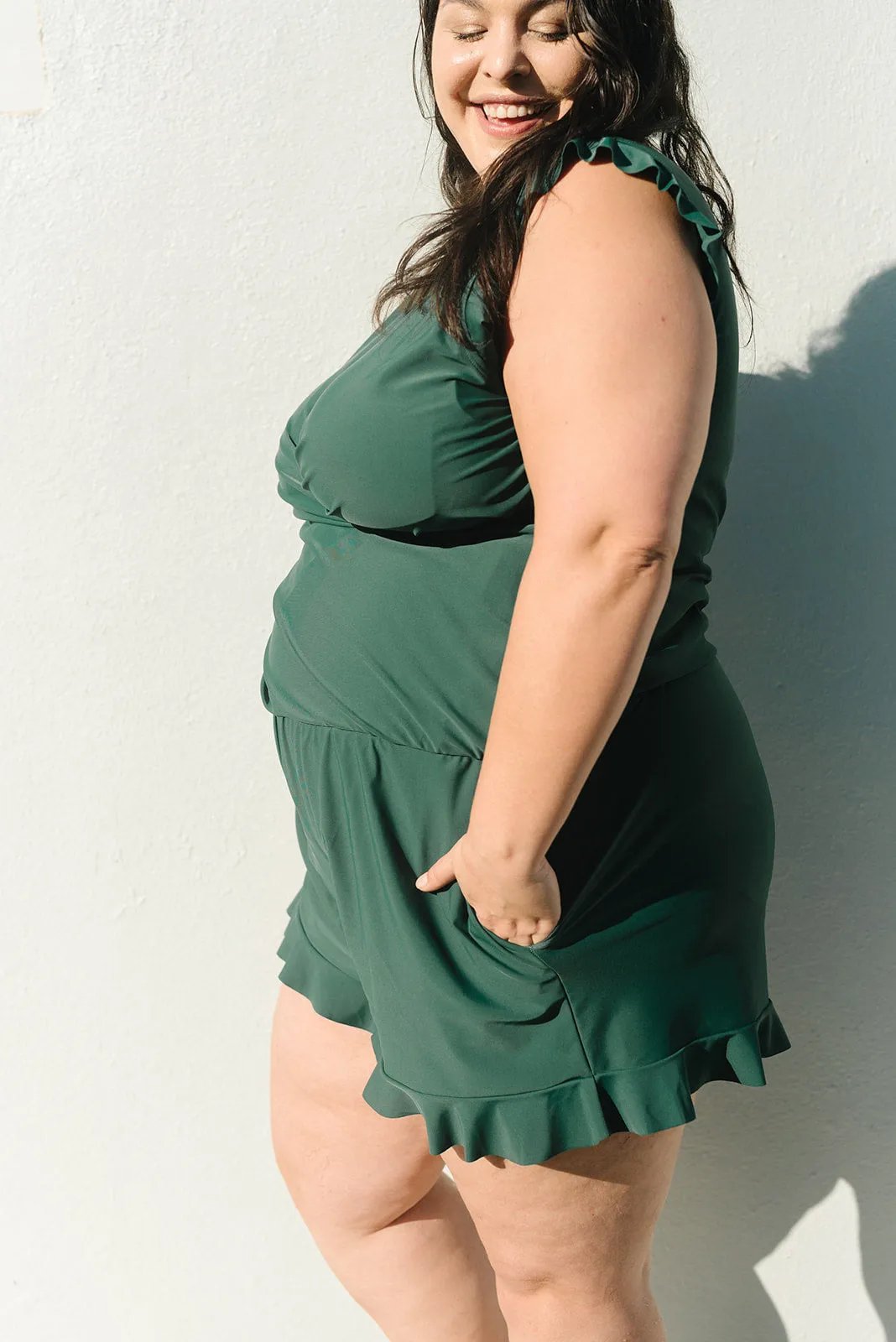 Isabelle | Maillot de bain plissé avec maintien poitrine