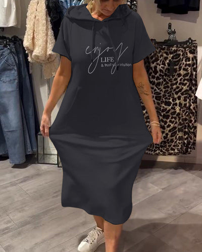 Sandrine | Robe sweat à capuche