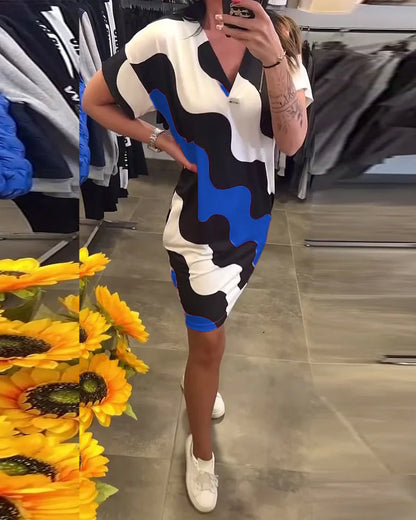 Garance | Robe fluide à imprimé vagues