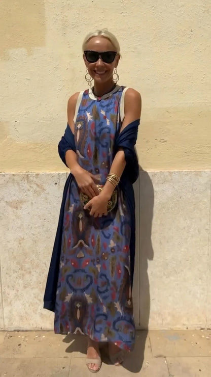 Gaëlle | Robe maxi avec châle assorti