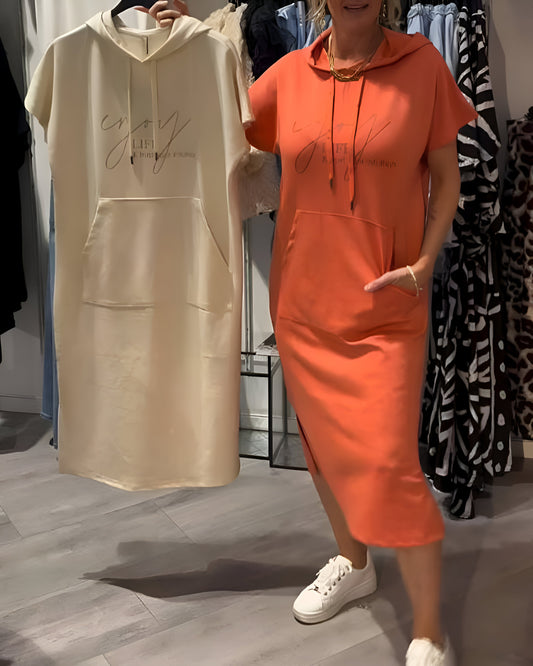 Sandrine | Robe sweat à capuche