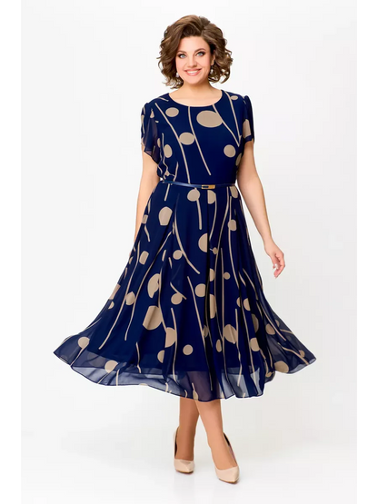 Anouk | Robe midi fluide en mousseline élégante