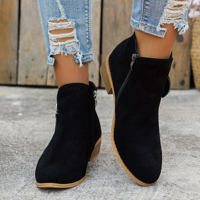 Ivonne | Bottines décontractées avec fermeture éclair latérale