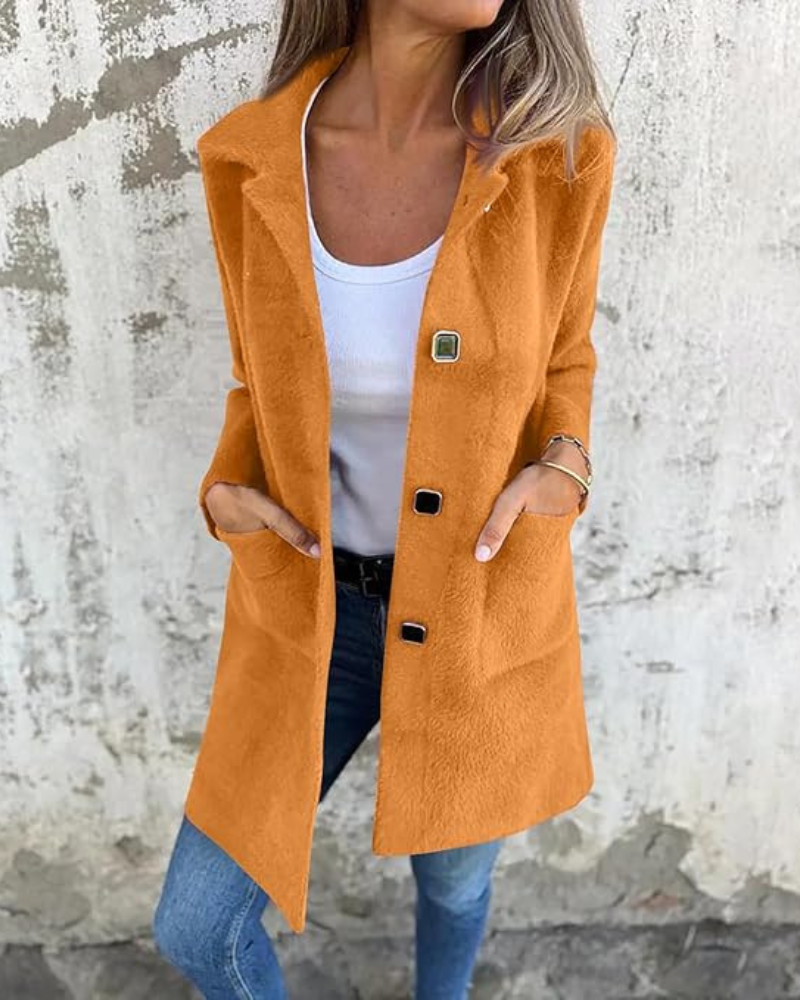 Cassandre | Manteau en velours de longueur moyenne