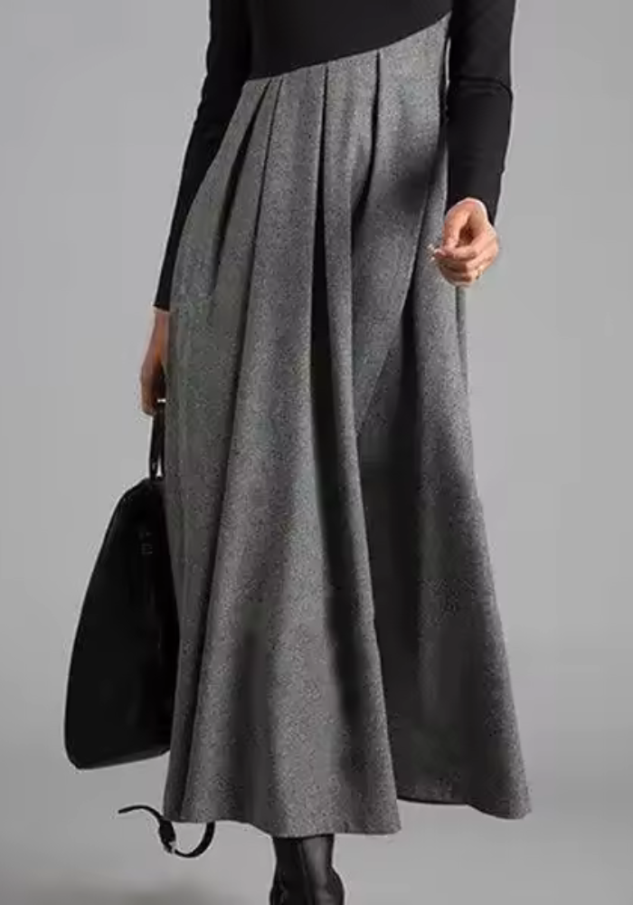 Sybille | Robe midi à blocs de couleur asymétriques