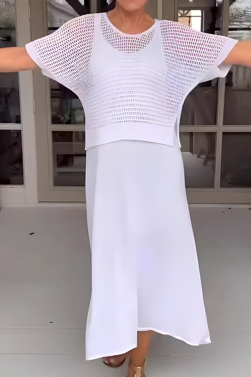 Blandine | Robe d’été maille & jupe fluide