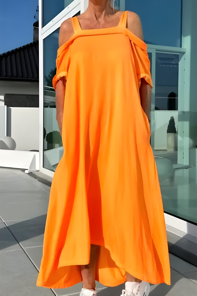 Mélisande | Robe longue d’été à épaules dénudées
