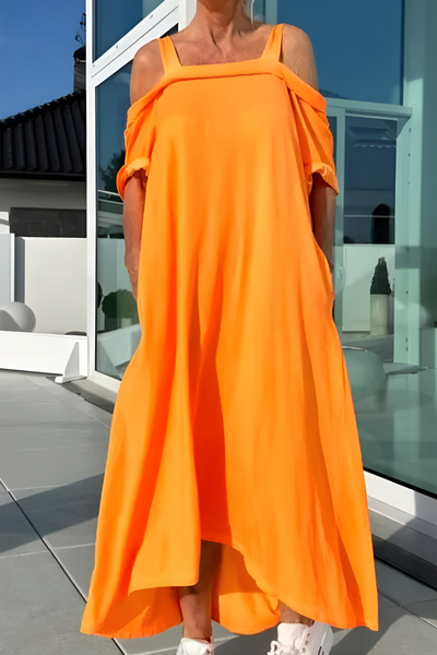 Mélisande | Robe longue d’été à épaules dénudées