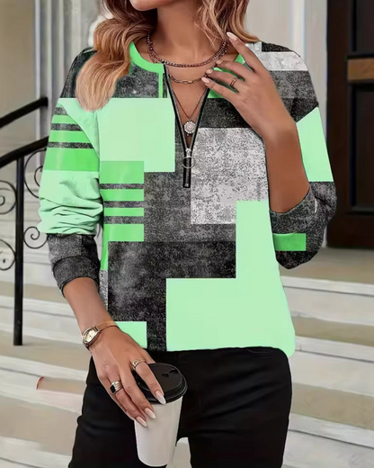 Marine | Pull rétro à blocs de couleur