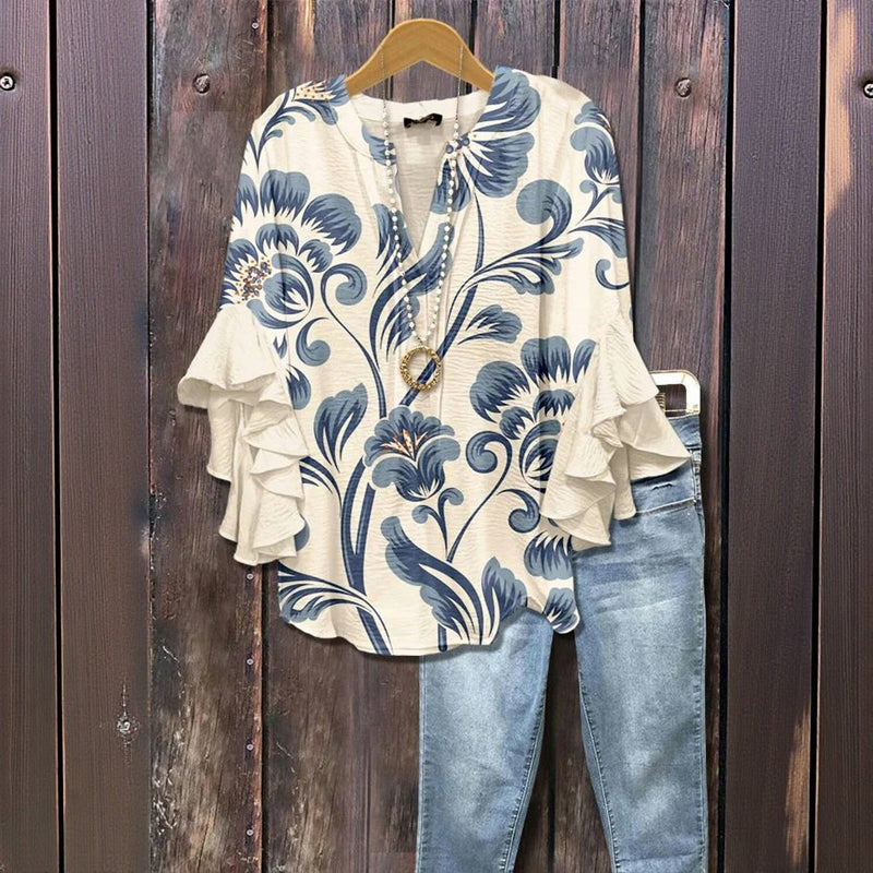 Viviane | Blouse fluide aux motifs botaniques