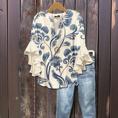 Viviane | Blouse fluide aux motifs botaniques