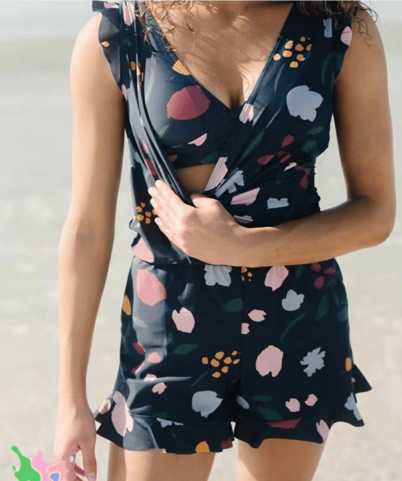 Isabelle | Maillot de bain plissé avec maintien poitrine