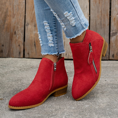 Ivonne | Bottines décontractées avec fermeture éclair latérale