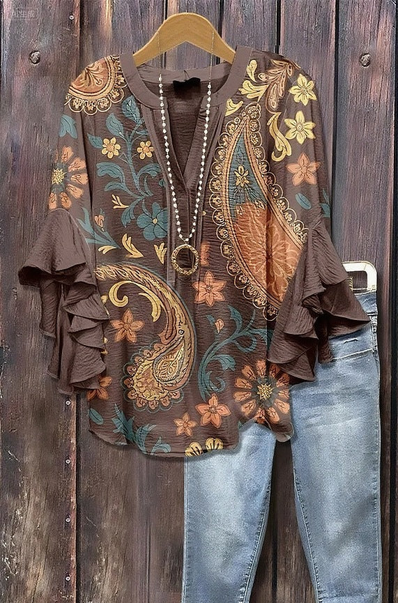 Viviane | Blouse fluide aux motifs botaniques