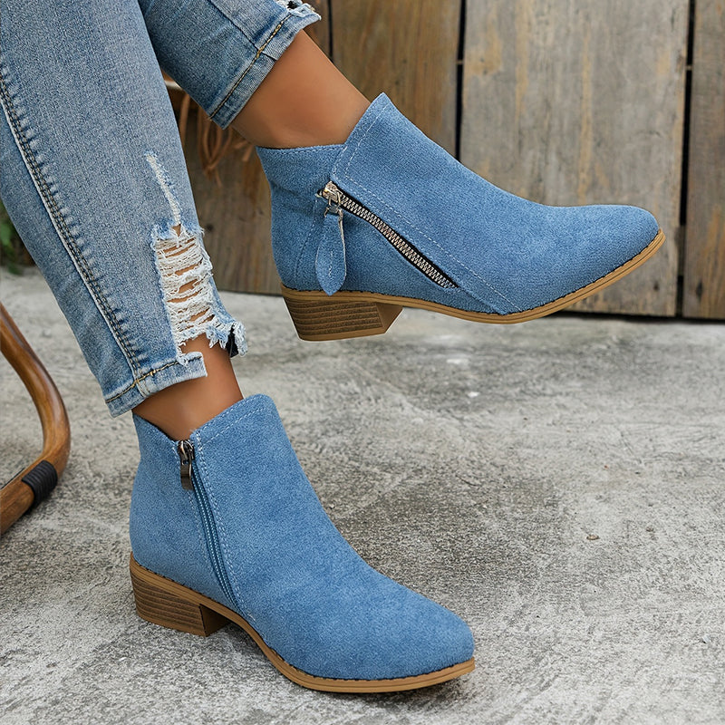 Ivonne | Bottines décontractées avec fermeture éclair latérale