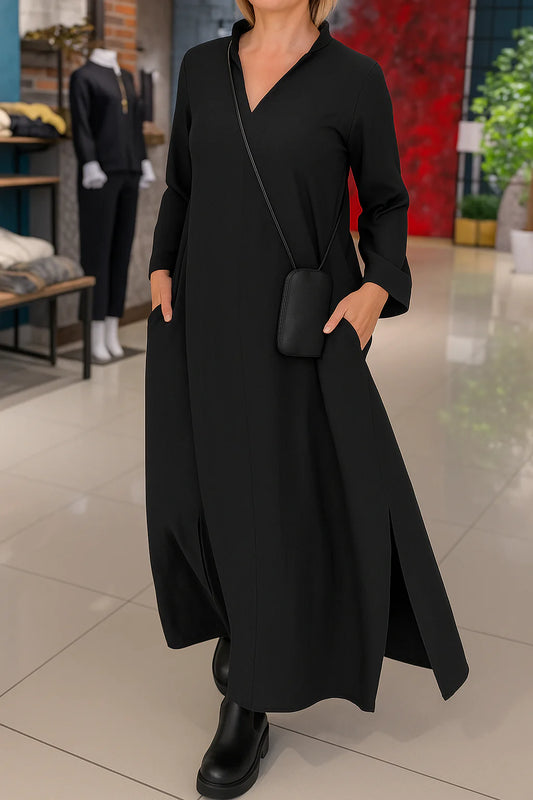 Colette | Robe longue fluide avec fentes latérales