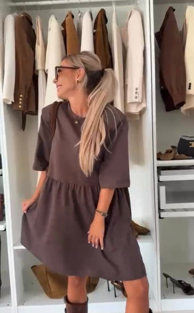 Lorraine | Mini-robe à smocks ample