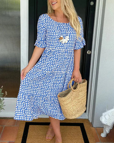 Magali | Robe midi à pois au charme rétro