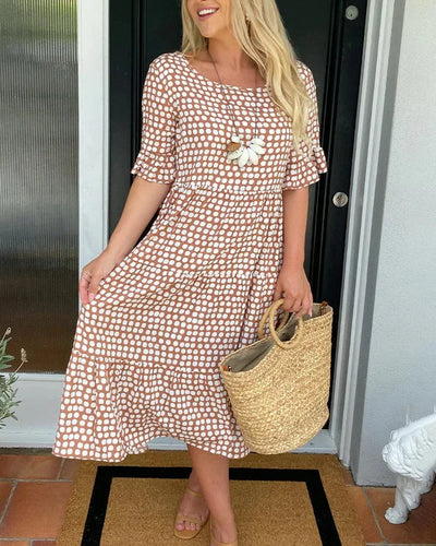 Magali | Robe midi à pois au charme rétro