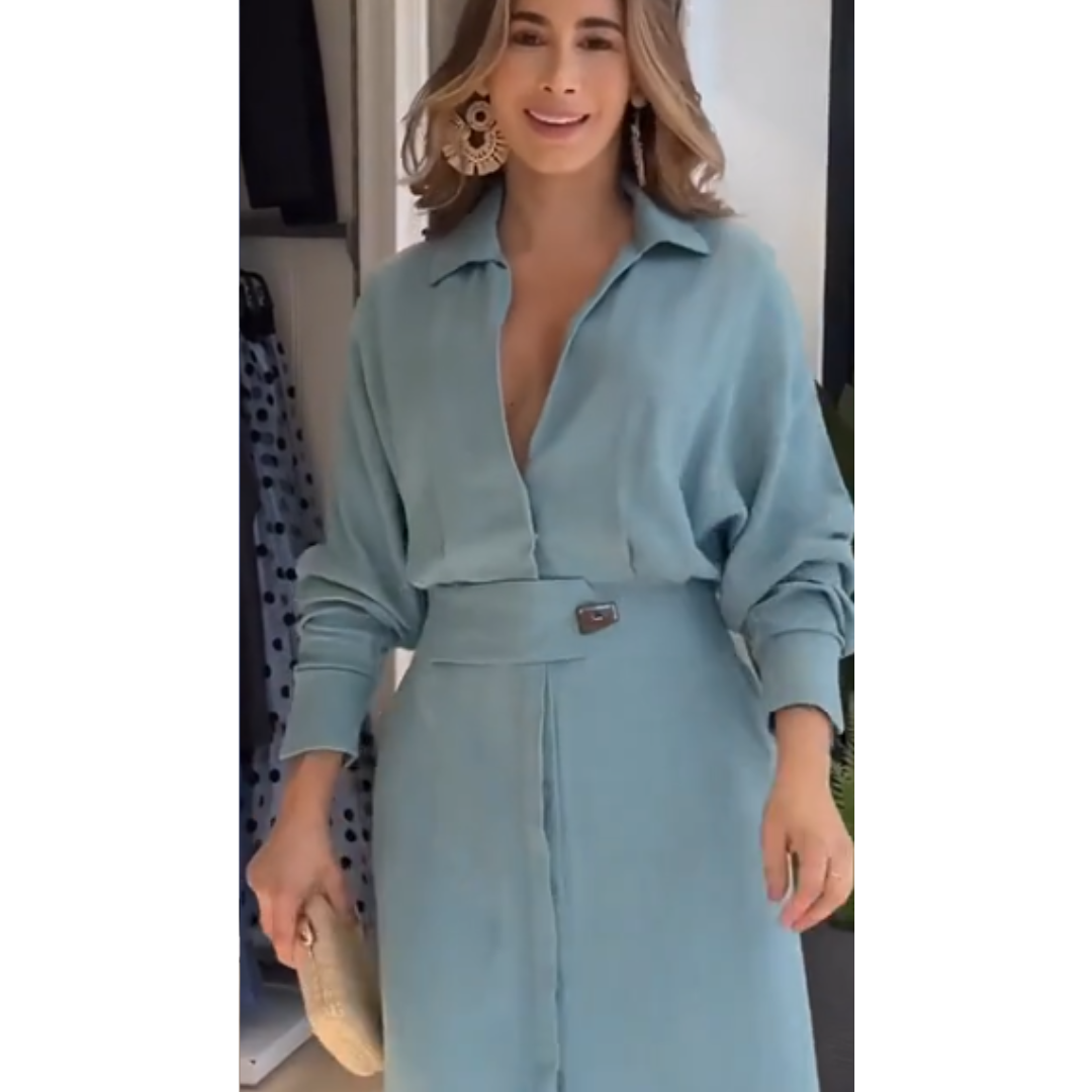 Béatrice | Robe chemise fluide
