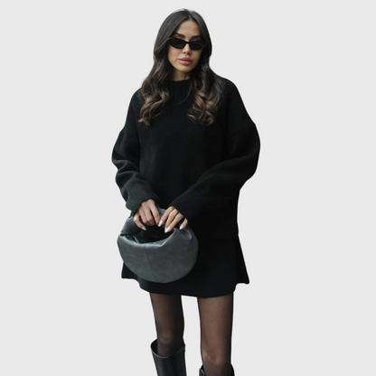 Chantal | Ensemble douillet en maille avec pull et jupe