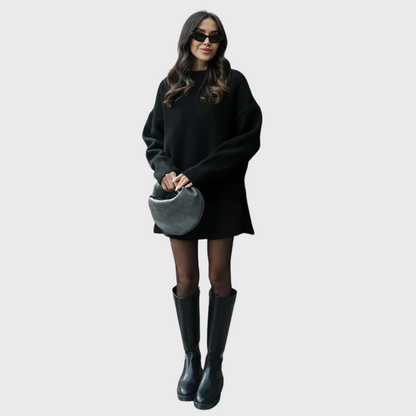 Chantal | Ensemble douillet en maille avec pull et jupe