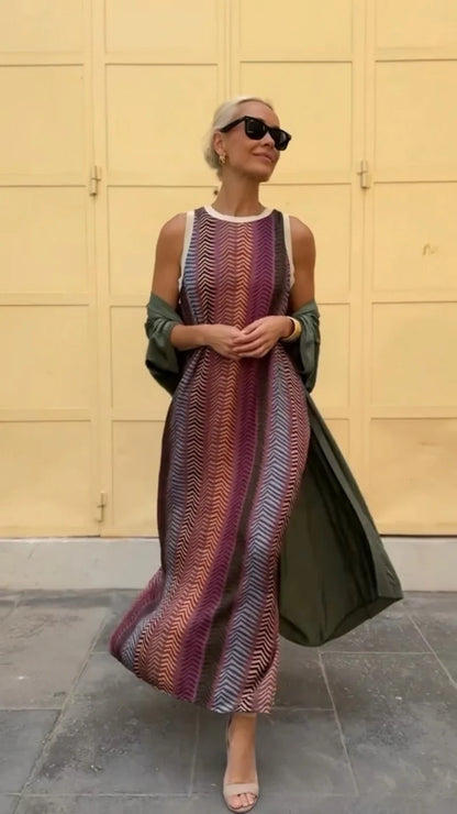 Gaëlle | Robe maxi avec châle assorti