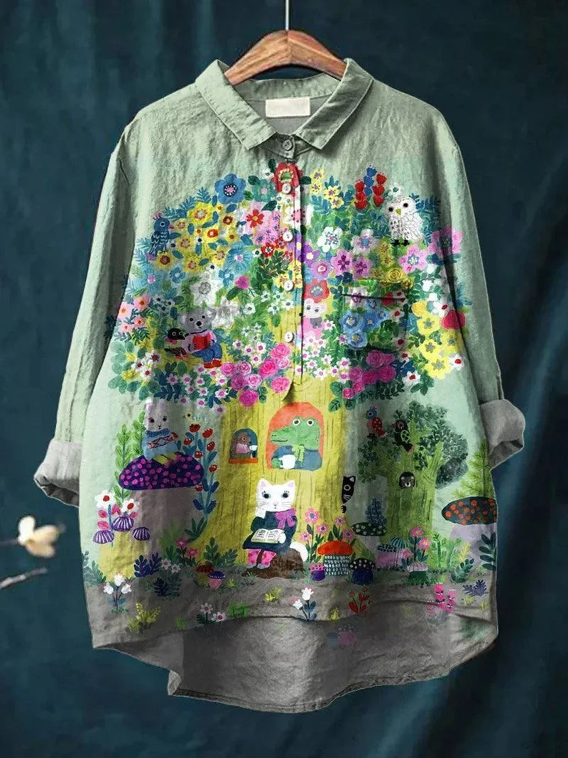 Amélie | Chemise légère aux motifs colorés