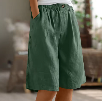 Élodie | Short ample décontracté en coton et lin