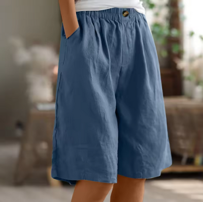 Élodie | Short ample décontracté en coton et lin