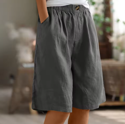 Élodie | Short ample décontracté en coton et lin